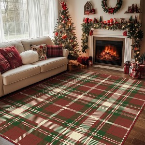 ABYNOW Machine Washable Area Rug – Soft Modern Abstract Carpet for Living Room, Bedroom, and Dining Room, Non-Slip Floor Rug - 1 of 4