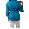 Women's Storied Mots Draped Peplum Top - White Birch - 3 of 4