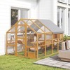 PawHut Large Catio Outdoor Cat Enclosure, Wooden Cat House for Multiple Kittens, with Waterproof Cover, Condos, Platforms, Bridge, Doors - 3 of 4
