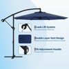10ft Offset Patio Umbrella, Cantilever Umbrella with Easy Lift & Tilt Adjustment, 8 Ribs Sun umbrella UV Protection for Backyard, Pool, Garden - 3 of 4