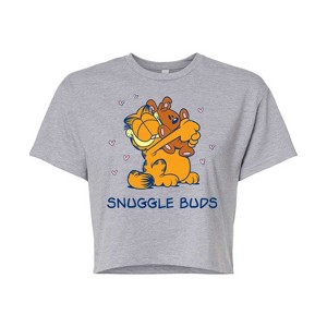 Women's - Garfield - Snuggle Buds Cropped Graphic T-Shirt - 1 of 4