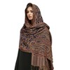 Anna-Kaci Women's Jacquard Paisley Shawl Scarf with Elegant Fringe Hem 71×27.5 Inches - 3 of 3