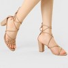 Allegra K Women's Casual Strappy Ankle Straps Lace Up Chunky Heel Sandals - 2 of 4