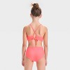 Girls' Caribbean Cutie Bikini Set - art class™ Coral Pink - 2 of 3