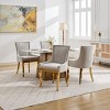Modern Luxury Chenille Dining Chairs Set of 2 with Gold-Plated Curved Legs and Rivet Trim for Dining Room-Baofuwish - 3 of 4