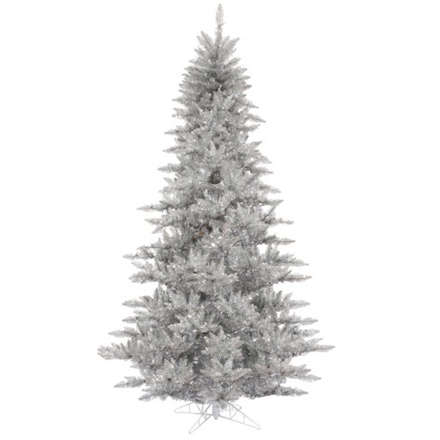 Vickerman Silver Tinsel Fir Artificial Christmas Tree : Target