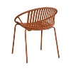 Gulches Set of 2 Stackable Patio Dining Chairs - 300 lbs Capacity, Ergonomic Curved Back, Breathable Cutout Design, Metal Legs & PP Plastic - 3 of 4