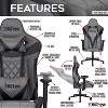 NicBex XL Ergonomics Gaming Chair 360° Swivel Office Chairs with Head&Lumbar Pillow,90°-150° Recliner Chair for Office&Home,350lbs Max,Gray - 3 of 4