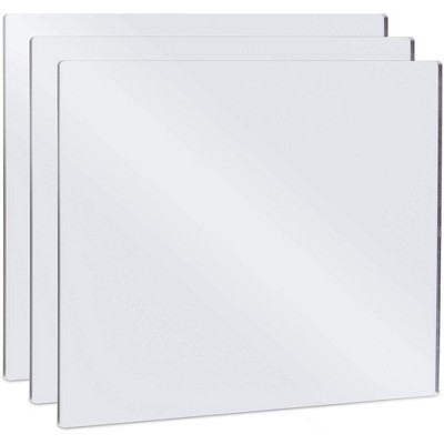 Bright Creations 3 Pack Acrylic Mirror Sheets, Shatter Resistant (3mm, 10 x 8 in)