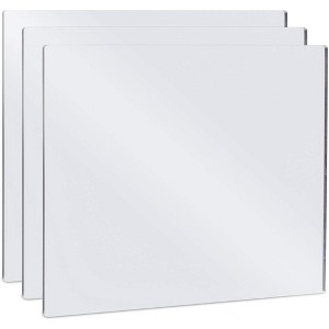 Bright Creations 3 Pack Acrylic Mirror Sheets, Shatter Resistant (3mm, 10 x 8 in) - 1 of 4