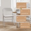 All Steel Folding Chairs Heavy-Duty Foldable & Stackable Metal Camping Chairs, 350 Lbs Capacity | Ideal - 4 of 4