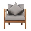 Christopher Knight Home Clifton Patio Rustic Acacia and Rope Upholstered Club Chair with Curved Back (Set of 2) - 4 of 4
