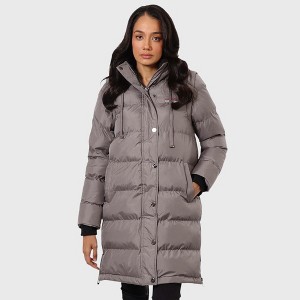 Canada Weather Gear Women’s Long Heavyweight Puffer Coat – Water-Resistant Winter Jacket with Hood & Full Insulation - 1 of 3
