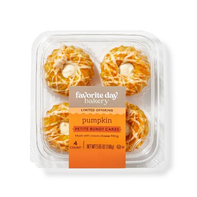 Petite Pumpkin Bundt Cakes - 4ct - Favorite Day™