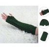 Allegra K Women's Winter Fingerless Thumbhole Elbow Length Knitted Gloves Arm Warmer - 2 of 4
