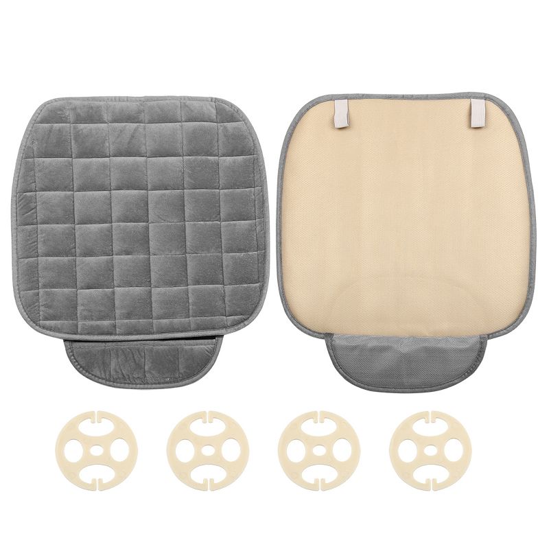Unique Bargains Car Front Seat Cover Breathable Plush Pad Mat Chair Cushion Universal, 3 of 4