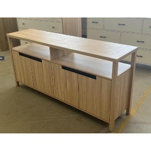Farmhouse TV Stand for 70 Inch TVs, 63" Long Entertainment Center with 4 Storage Drawer, Television Consoles Table for living room, Bedroom - 1 of 4