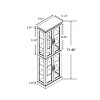 FURNIinspire Utility Storage Cabinets Elegant Glass Curio Display Cabinet, 6 Tier Decorative Display Shelf with Glass Door, Black, 12.2"*24.21"*71.26" - 3 of 4
