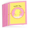 Big Dot of Happiness Pink Ducky Duck - Girl Baby Shower or Birthday Party Thank You Cards (8 count) - 2 of 4