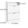 Bella Depot Shoe Storage Cabinet with 2 Flip Drawers, Sturdy Wood Hidden Shoe Storage, Freestanding Narrow - 4 of 4
