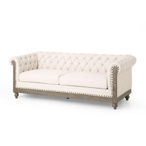 NicBex 78.75 Inch Morden 3-Seater PU Sofa Couch with Wood Legs for Living Room,Office,Apartment - 1 of 4