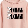 Women's - Peanuts - Snoopy Inhale Exhale Cropped Graphic Hoodie - 2 of 4