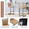 PAGED Bar Stools Set of 2 Modern PU Leather Counter Stools with Back and Metal Legs for Pub, Dining Room - 2 of 4