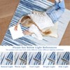 Washable Modern Stripe Rug, Stain Resistant, Non-Shedding, Non-Slip, Lightweight Carpet for Living Room, Bedroom, Office, Nursery, Blue - 4 of 4