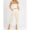 Women's WOVEN ASYMMETRICAL BUTTON PANTS - MABLE - 3 of 4
