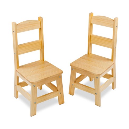 Melissa Doug Solid Wood Chairs Set Of 2 Light Finish