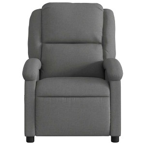 vidaXL Recliner Chair Adjustable Wingback Armchair for Home Theater Fabric - Dark Gray Manual Push Back No Massage - 1 of 4