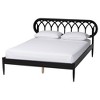Baxton Studio Florica Art Deco Black Wood Queen 4-Piece Bedroom Set with Two Nightstands - 4 of 4