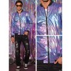 Lars Amadeus Men's Zipper Disco Holographic Bomber Jacket - 4 of 4