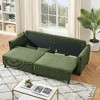 CAVINAS Corduroy Fabric Loveseat Sofa for Bedroom, Convertible Sofa Bed with 2 Throw Pillows, Couches for Living Room - 2 of 4