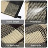 Outdoor Plastic Straw Rug Waterproof Patio Rug Double-Sided Camping Mat with Storage Bag, Checkerboard Pattern, Balcony Outdoor Mat - 4 of 4