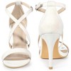 Perphy Women's Glitter CrissCross Buckle Strap Stiletto High Heels Sandals - 2 of 3