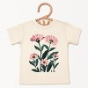 The Juniper Shop Pink Daisies Watercolor Toddler Short Sleeve Tee - 5T - Cream - 2 of 4