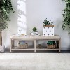 Wixam Tufted Bench Beige/Brown - HOMES: Inside + Out: Linen Upholstered, Wood Frame, Foam Fill, 59" Width - 3 of 4