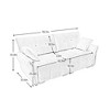 DOMETOUR Premium Two-Seater Sofa, Ergonomic Design, High-Resilience Foam, Modern Chenille Fabric, for Living Room/Office, Blue - 4 of 4