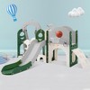 Toddler Slide and Swing Set 7 in 1, Kids Playground Climber Slide Playset with Basketball Hoop,Tunnel for Babies Indoor & Outdoor,green - 2 of 4