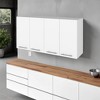 HomeRoots 47" White Wood Wall Mounted Accent Chest With Four Doors - 2 of 4
