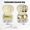 Unique Bargains Makeup Bag Cosmetic Travel Bag Make Up Brush Organizer Bag Marble Makeup Storage Toiletry Bag for Women 8"x6"x5" 1 Pcs - 2 of 4