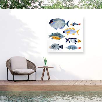 "Patterned Fish I" Outdoor Canvas
