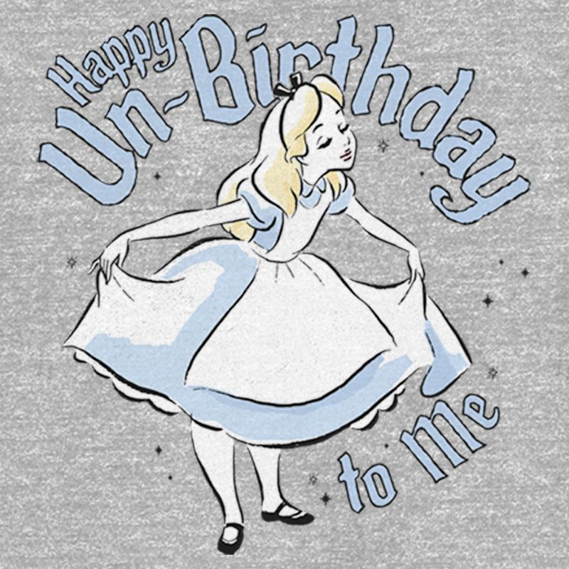 Junior's Women Alice in Wonderland Happy Un-Birthday To Me T-Shirt, 2 of 5