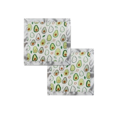 Loulou Lollipop Muslin Security Blanket - Avocado 2pk