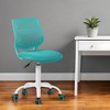 and White Adjustable Height Swivel Rolling Office Chair - 2 of 4