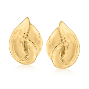 Ross-Simons Italian 18kt Gold Over Sterling Teardrop Clip-On Earrings - 1 of 4