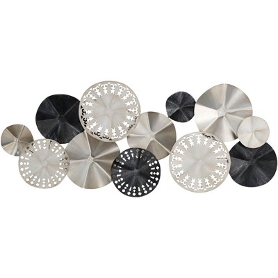Newhill Designs Abstract Modern Discs 41 1/4" Wide Metal Wall Art