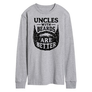 Men's - Instant Message - Uncle With Beards Are Better Long Sleeve Graphic T-Shirt - 1 of 4