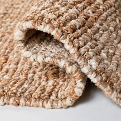 Handmade Ivory Diamond Wool Runner Rug 30" x 7"